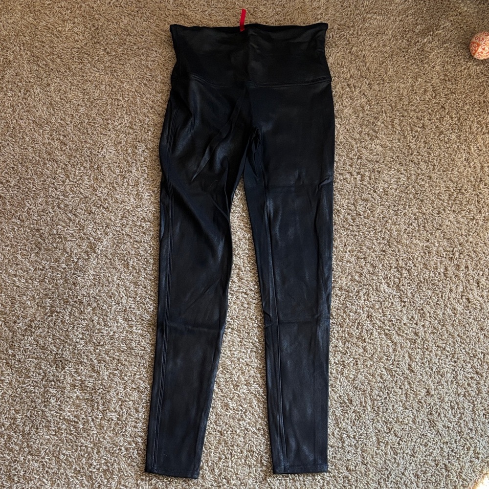 SPANX Shiny Black Leggings